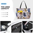 thumbnail image 2 of Wukai Antique Vintage Teapot Coffee Grinder Print Zipper Bag,large Beach Tote Bag,Waterproof Sandproof Bag,Grocery and Picnic Tote Travel Bag, 2 of 5