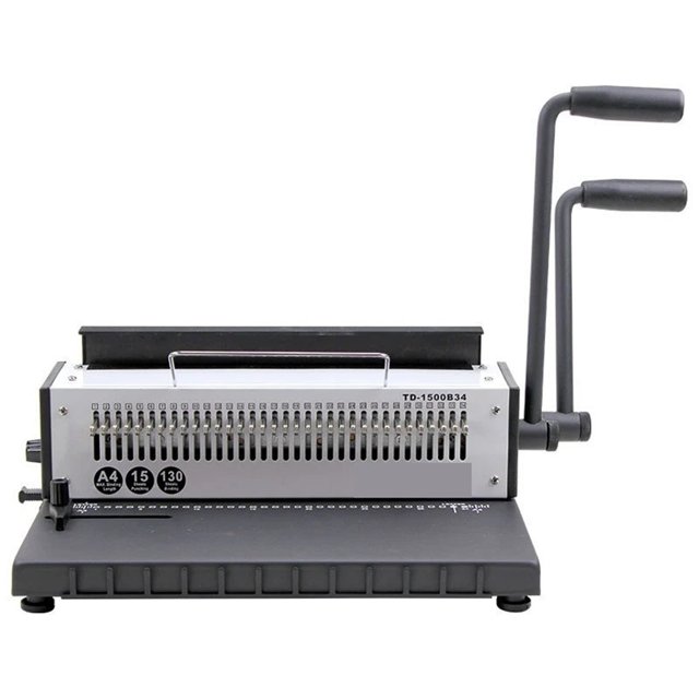 Manual Wire Binding Machine 34 Holes Metal Spiral Wire Spool Binding Machine A4 Binder Puncher Machine 1pc ,Wear Resistant