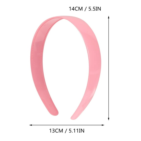 Toothed Headband 3pcs Assorted Color Wide Plastic Headbands Teeth Plain Hairband for Women Girls (5.51X5.12X0.98Inch)