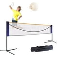 thumbnail image 3 of Miumaeov 20ft Portable Badminton Net Set, Height & Width Adjustable Sports Net with Steel Pipe, Carry Bag for Kids Volleyball, Tennis, Indoor, Outdoor Easy Setup, 3 of 9