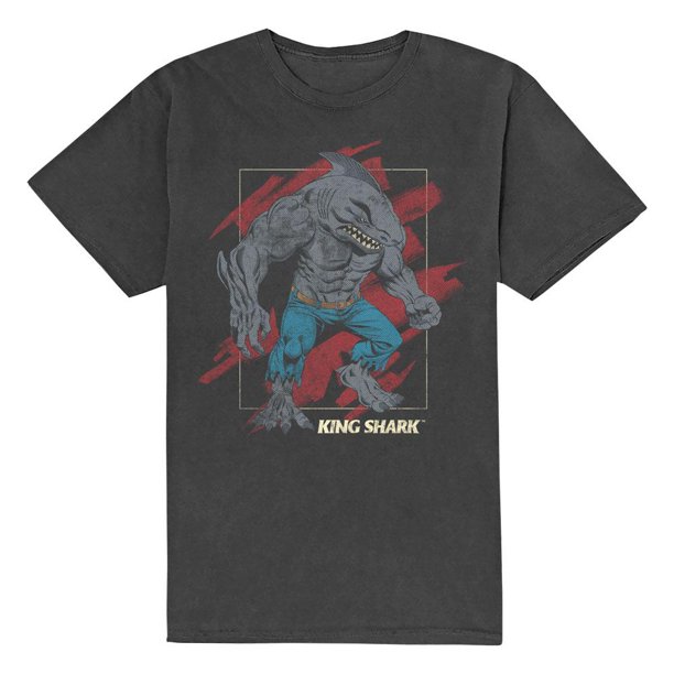 DC Comics - Camiseta de King Shark de Algodón para Adultos Unisex (Gris)
