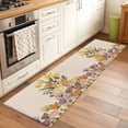 thumbnail image 2 of Runner Rug 2 x 6 Ft, Easter Bunny Washable Non-Slip Floor Mat for Kitchen Hallway/Entryway, Spring Floral Vintage Botanical Rabbits Beige Long Kitchen Runner Area Rugs for Living Room, Low-Profile, 2 of 8