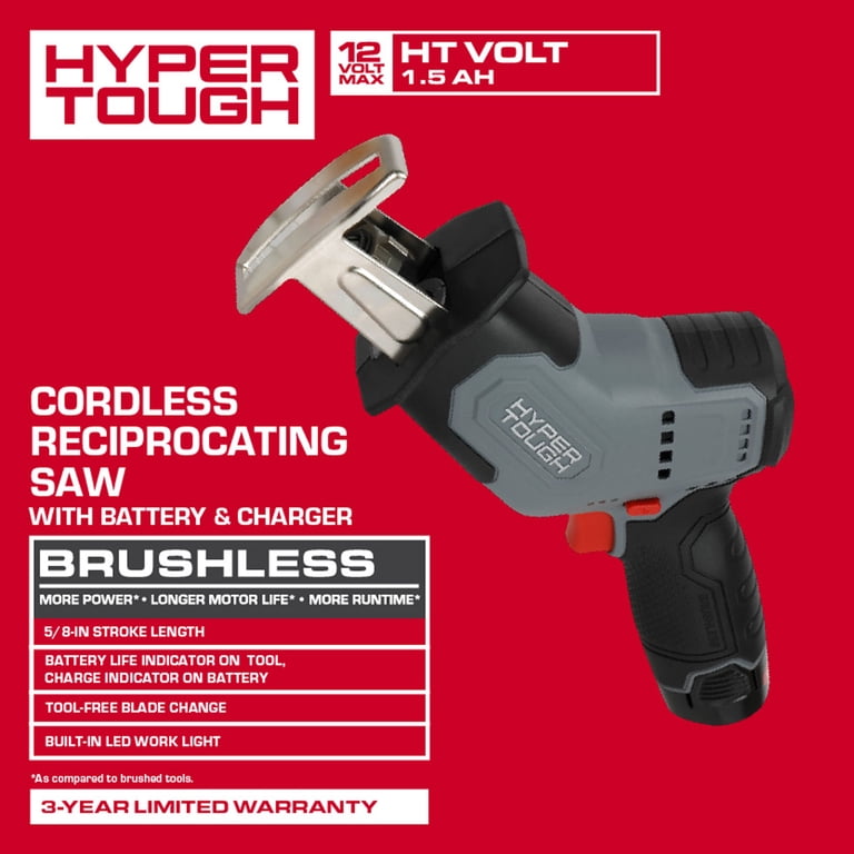 Hyper Tough 12V Brushless Cordless Reciprocating Saw photo 3