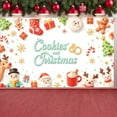 thumbnail image 2 of Festive Cookies Cocoa Banner Snowflake Christmas Display Snowman Reindeer Holiday Backdrop for Christmas Party Winter Gathering Holiday Celebration, 2 of 8