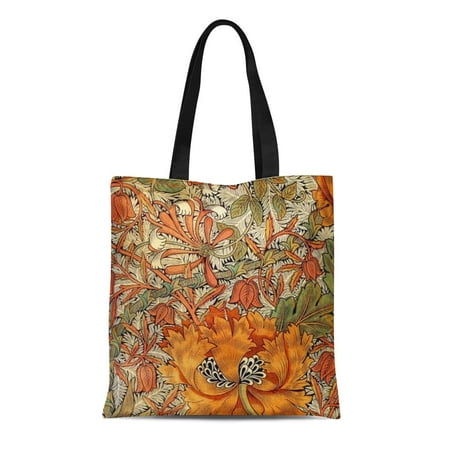 ASHLEIGH - ASHLEIGH Canvas Tote Bag Green Floral William Morris ...