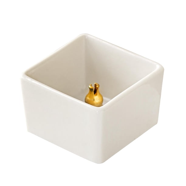 Quemador de incienso, soporte para varillas de incienso, decoración de meditación, fragancia para el hogar, cerámica Blanco