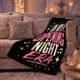 thumbnail image 6 of Opening Night Musical Theatre Typography Retro Stage Spotlight, Cozy Typography Art Scene, Warm Flannel Blanket for Living Room and Reading Nook, Art Lovers Housewarming Gift, Artistic Home Decor, 6 of 9