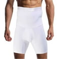 thumbnail image 2 of USNSM (S-5XL)Plus Size Men Tummy Control Shorts Compression Underwear High Waist Trainer Boxer Briefs Tight Pants Shapewear White XXL, 2 of 6