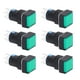 thumbnail image 4 of Interruptor de botón pulsador 25 piezas Interruptor de botón cuadrado Interruptores de bloqueo automático de 8 pines con luz para caja de distribución para equipos de automatización(Verde), 4 of 8