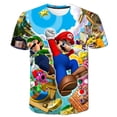 thumbnail image 1 of Camiseta con estampado de Super Mario Bros para niños y niñas, ropa de juego clásico, divertida, de manga corta qym unisex, 1 of 2