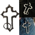 thumbnail image 2 of Osdhezcn Zinc Alloy Crossed Keychain Featuring Quick Install Spring Clip Crucifix Keyring for Hiking Travel Everyday Use, 2 of 9
