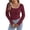 Wine, variant on Womens Square Neck Sweater Long Sleeve Slim Fit Tunic Blouse Knitted Fashion Casual Color Block Pullover Tops (XL, Wine)