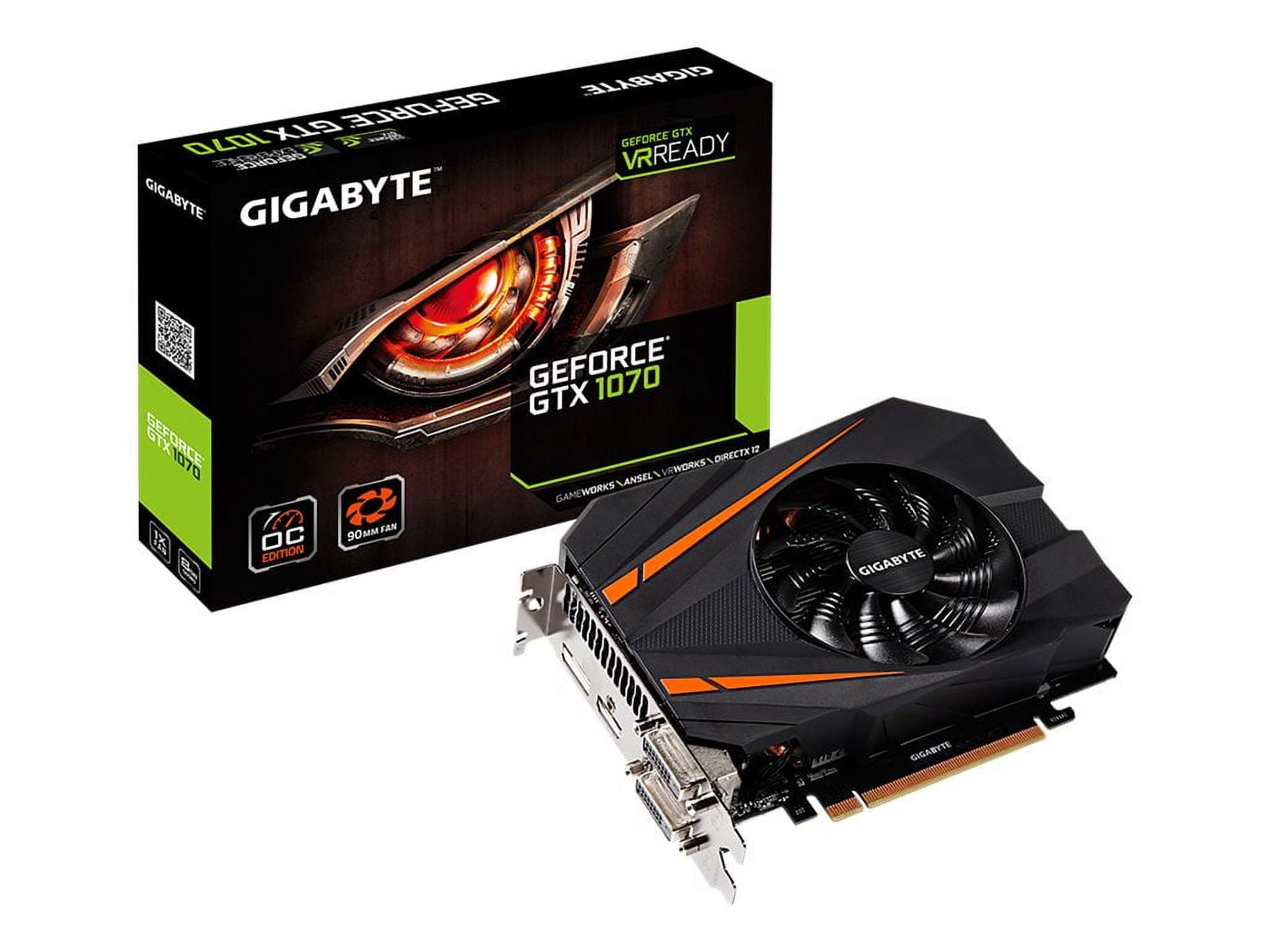 GIGABYTE GeForce GTX 1070 8GB GDDR5 PCI-E x16 Graphics Card - Walmart.com