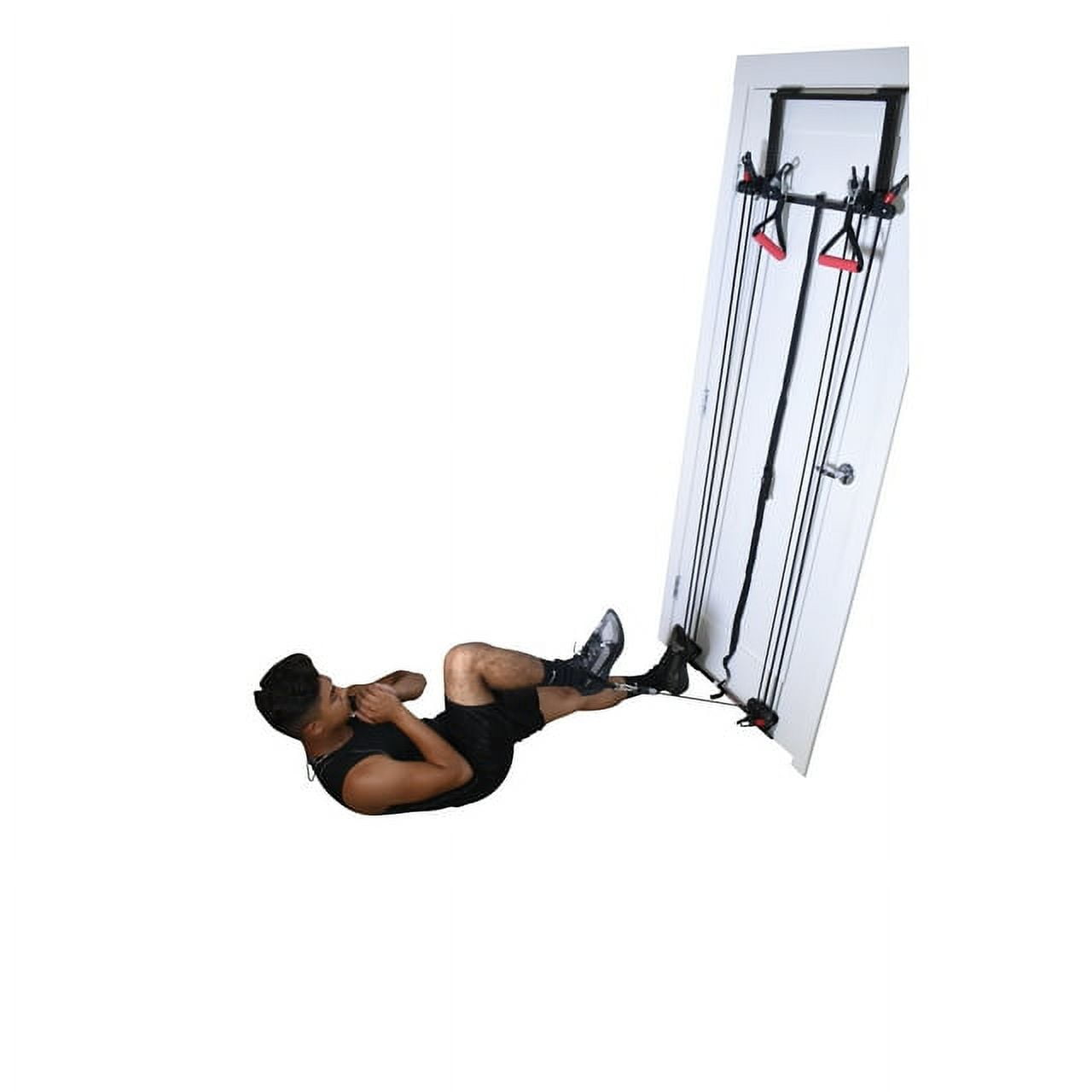 Tower 200 Door Gym Full Body Exercise Fitness System with Straight Resistance Bar, DVD, Chart - Total Home Gym Strength Training