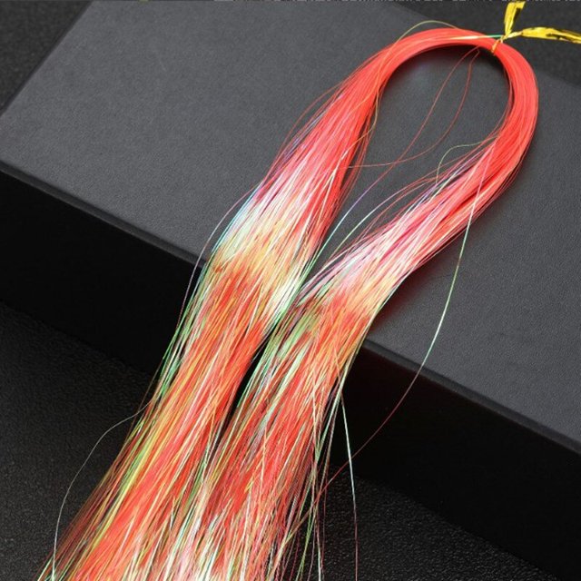Oropel brillante para el cabello, extensiones de cabello de seda arcoíris, deslumbra a las mujeres Hippie para tocado trenzado, herramientas de peinado largas de 93 Cm Tan Jianjun unisex