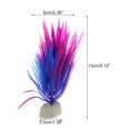 thumbnail image 4 of Unique Bargains 2 Pcs Aquarium Plants Decorations Artificial Aquatic Plant Purple 5.12", 4 of 7