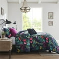 thumbnail image 4 of Madison Park Tasha 5-Piece 100 Percent Polyester Comforter Set in Black, 4 of 15
