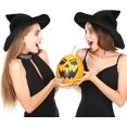 thumbnail image 4 of Sombrero de mago Sombrero de bruja de Halloween Sombrero de bruja de lana de punto Sombrero de mago Sombrero de ganchillo de ala gruesa para mujer Accesorio de disfraz de cosplay de fiesta de Hallowe JAMW Sencillez, 4 of 4
