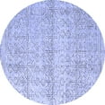 thumbnail image 1 of Ahgly Company Machine Washable Indoor Round Oriental Blue Industrial Area Rugs, 6' Round, 1 of 4
