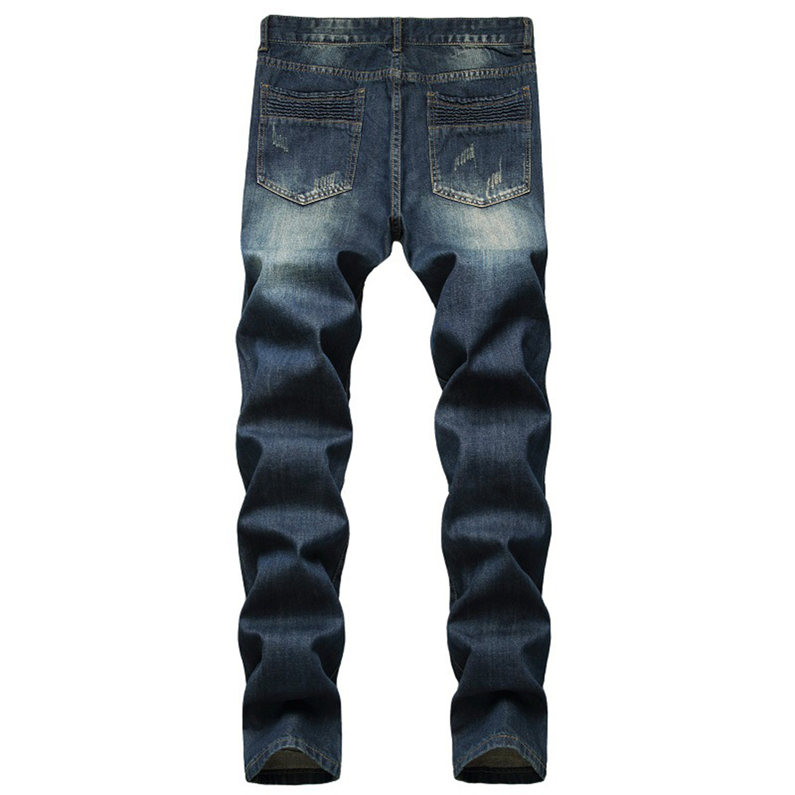 DDAPJ pyju Men Ripped Jeans Vintage Distressed Faded Jean Pants Slim ...