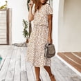 thumbnail image 3 of AURA Women Summer Maxi Dress V Neck A Line Polka Dot Lace Casual Vacation Dress, 3 of 6