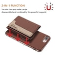thumbnail image 5 of Allytechgroup Case for Apple iPhone 8 Plus/7 Plus, 2-in-1 Detachable Magnetic RFID Blocking Wallet Shell [Compatible with MagSafe] Stand PU Leather Cover with Credit Card Slots/Cash Pockets, Brown, 5 of 13