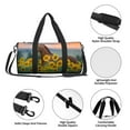thumbnail image 6 of Easygdp Horse Sunflowers Travel Bag, Camping, Weekend, Carry On Overnight Duffel Bag with Shoulder Strap, 6 of 8