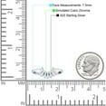 thumbnail image 7 of Contoured Band Half Sun Baguette Cubic Zirconia White Tone 925 Sterling Silver, Size 5, 7 of 7