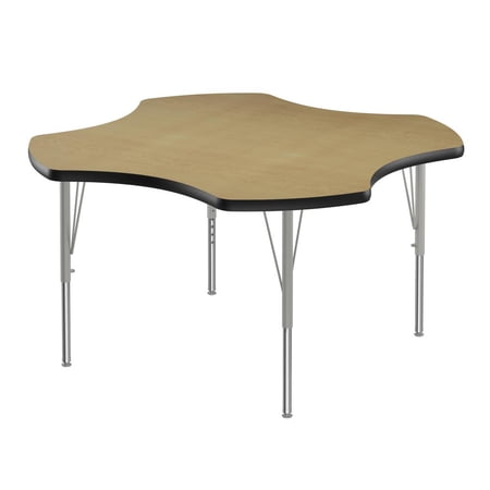 Correll Inc. Deluxe High-Pressure Top Activity Tables 48x48   CLOVER  FUSION MAPLE  SILVER MIST