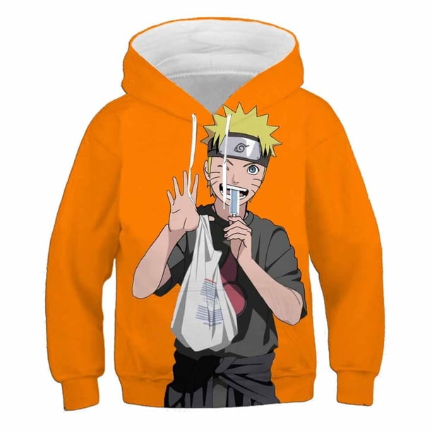 Popular Anime japonés Naruto sudadera para niños 3d Allover estampado niño Sudadera con capucha moda calle Sudadera con capucha camisa de niño Autumn100 Gao Jinjia LED