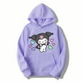 thumbnail image 3 of Purple Kuromi Cartoon Anime Women Pullover Tops Spring Autumn Men Oversized Sweatshirt 2024 New Couple Hoodie Clothes, 3 of 6
