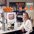 thumbnail image 2 of KFFKFF Professional Citrus Juicer, 120W Motorized Juice Maker, Durable Stainless Steel, Processes 20 Oranges/Min, Features Removable Filter, Metal Lid, & Dual Rind Containers, 2 of 9