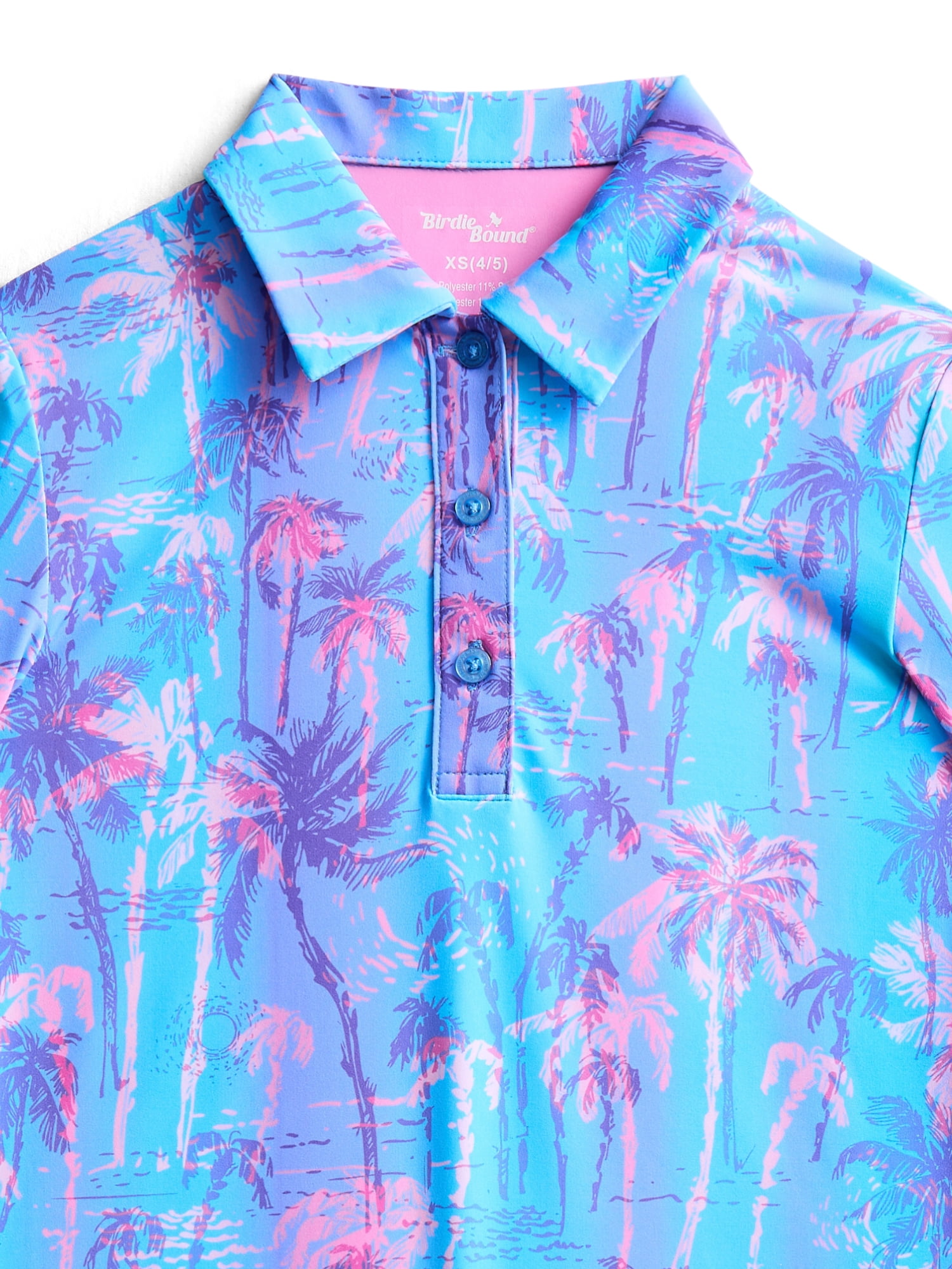 Birdie Bound Girls Beachy Plam Ombre Dress with Short Sleeves, Sizes XS-XL