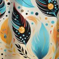 thumbnail image 4 of Designart "Bohemian Eclectic Feathers In Yellow And Blue" Boho Blackout Curtain Panels, 4 of 4