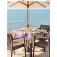 thumbnail image 2 of Easter Bunny Outdoor Tablecloth - 60x60 Inch Square Dining Table Cover, Spring Purple Flowers Scarf Rabbit Pastoral Waterproof Outdoor Table Cloth with Umbrella Hole & Zipper for Picnic/Patio/Party, 2 of 7