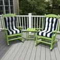 thumbnail image 6 of High Back Patio Chair Cushions Set of 2, Waterproof Fade Resistant Rocking Chair Cushion for Outdoor Patio, Lawn Chair Cushions（Navy White）, 6 of 6