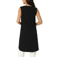 thumbnail image 3 of INSPIRE CHIC Women's Asymmetrical Tops Sleeveless V Neck High Low Hem Flowy Blouse, 3 of 5