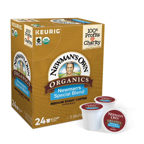 Newman's Own Organic Special Blend, Medium Roast KCup Coffee Pods, 24