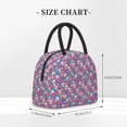 thumbnail image 4 of Vsdgher Insulated Lunch Bag Simple Bento Cooler Bag Lunch Tote Bag , Suitable for picnics, school, work (colorful Skull flower Print ), 4 of 5