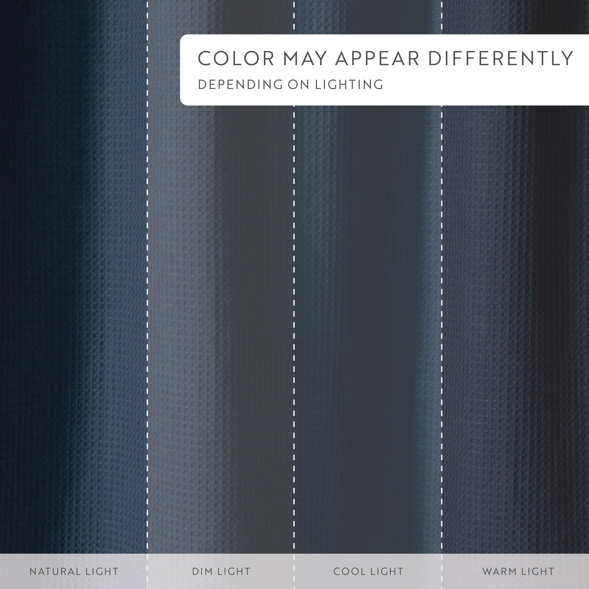 Cotton Blend Waffle Texture Shower Curtain