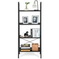thumbnail image 4 of Pemberly Row 4-Tier Wood and Metal Ladder Bookcase in Brown and Silver, 4 of 8