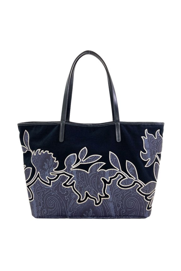 Pre-Owned Etro Paisley Pattern Tote Bag PVC/Canvas x Leather Women's ETRO