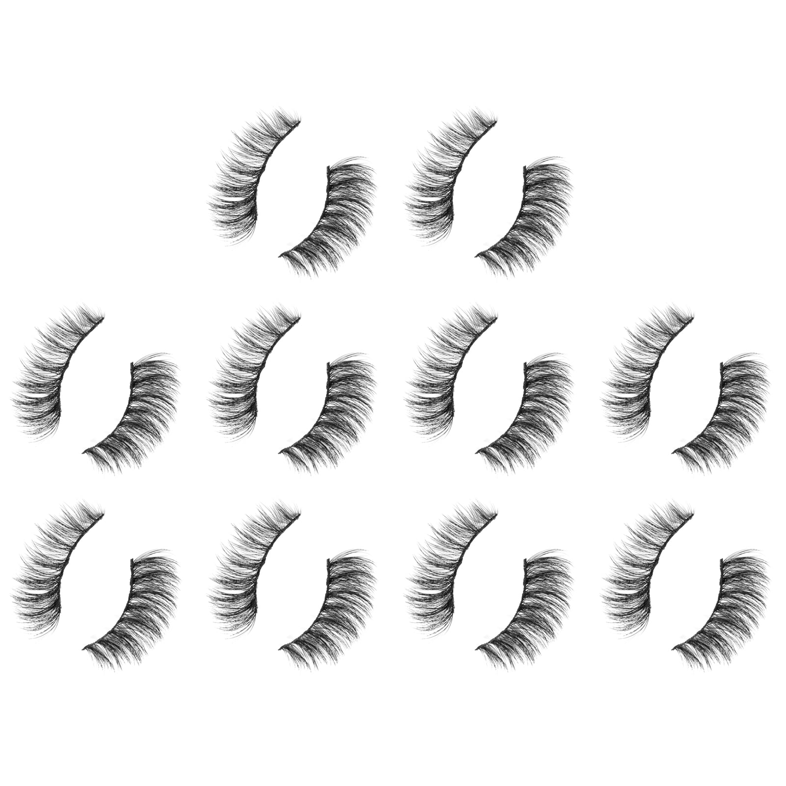 Prosgs 10Pairs/Set Fake Eyelash Safe Beautiful Color Artificial Fiber