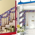 thumbnail image 7 of Topboutique Patriotic Tinsel Garland 8 Pcs 6.56 ft Metallic Star Red White Blue Garland 4th of July Decorations Independence Day Metallic Twist Hanging Garland for Staircase Railing,Total 52.5 ft, 7 of 7