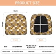 thumbnail image 3 of Brown Checker Sunflower Pattern Seat Covers for Dining Room Chairs Set Of 4,Stretch Printed Washable Chair Seat Cover with Elastic Ties and Button,Removable Waterproof Couch Cushion Covers, 3 of 6