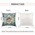 thumbnail image 3 of Pack of 2 Pillow Covers 20x20 Inch, Vintage Turkish Boho Decorative Throw Pillow Covers for Home Decor Living Room Bed Couch, Teal Boho Pillowcase Set of 2, 3 of 6