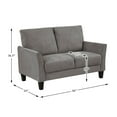 thumbnail image 6 of Lexicon Aliana Textured Love Seat in Chocolate, 6 of 10