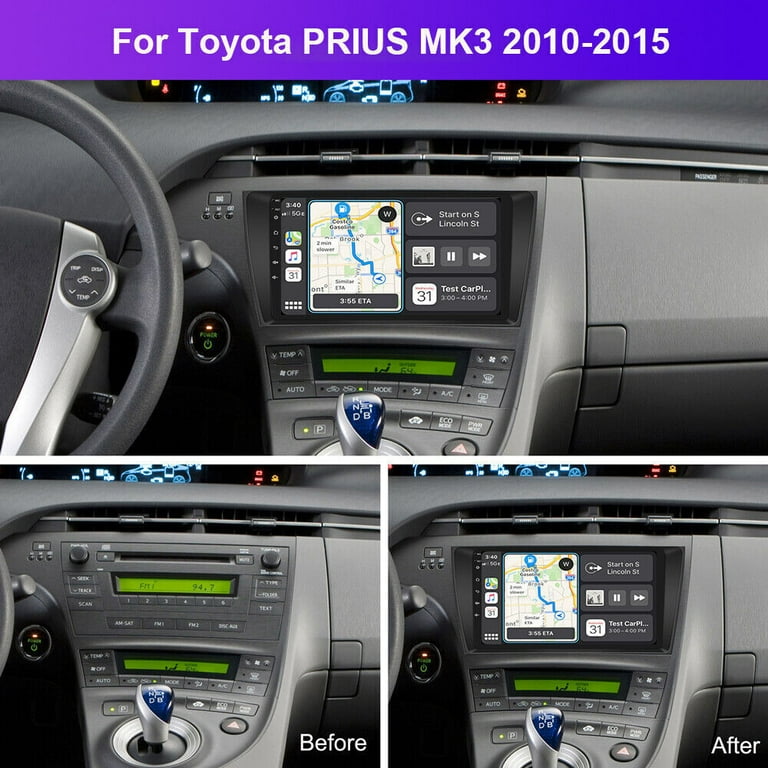Zcargel For Toyota Prius MK3 2010 2015 Apple Android 12 CarPlay Car Stereo Radio Navi GPS RDS 2 32G