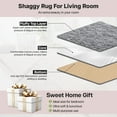 thumbnail image 5 of IR Imperial Rooms Solid Collection Shaggy 4x4Ft Round Rug for Living Room Fluffy Rug Grey, 5 of 12