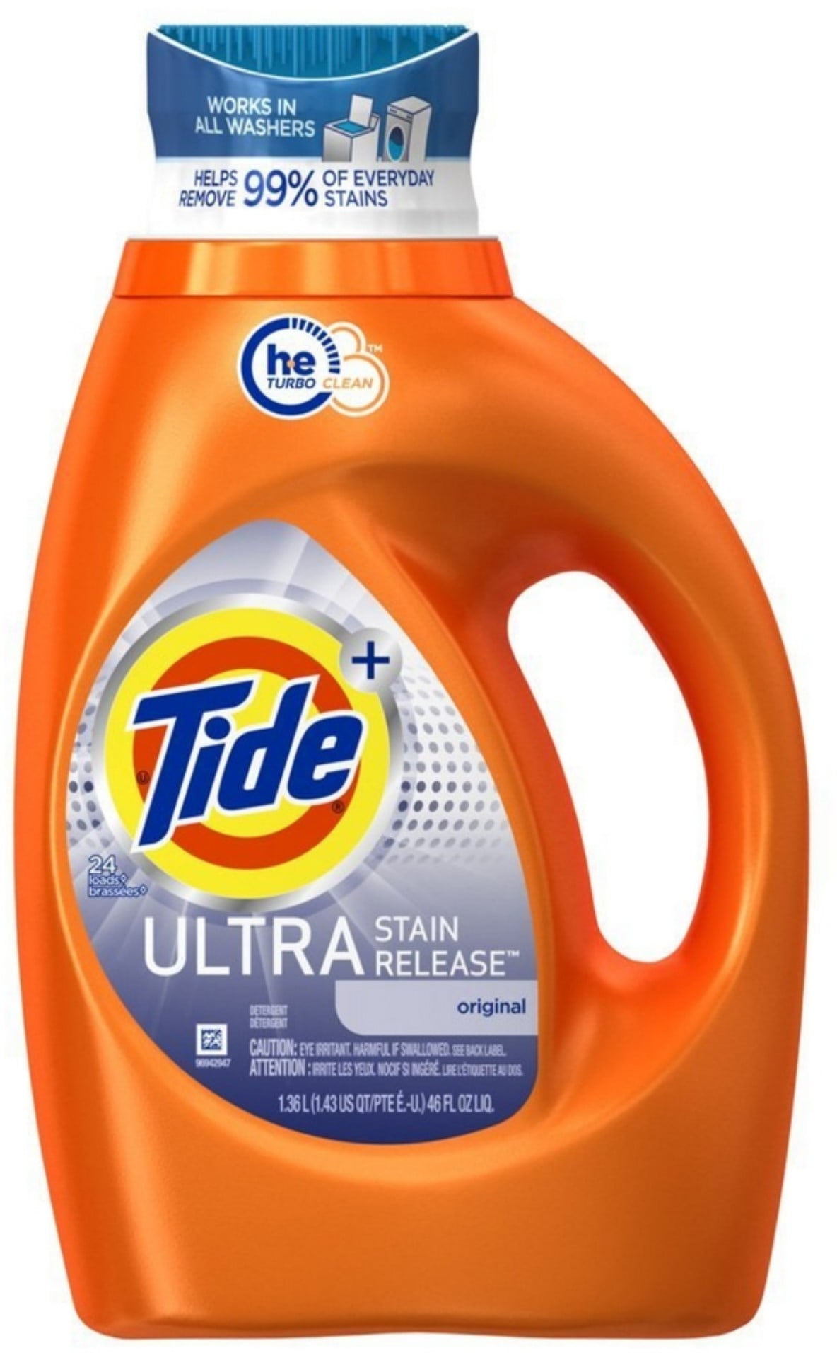 Tide Liquid Laundry Detergent, Ultra Stain Release 46 oz (Pack of 2